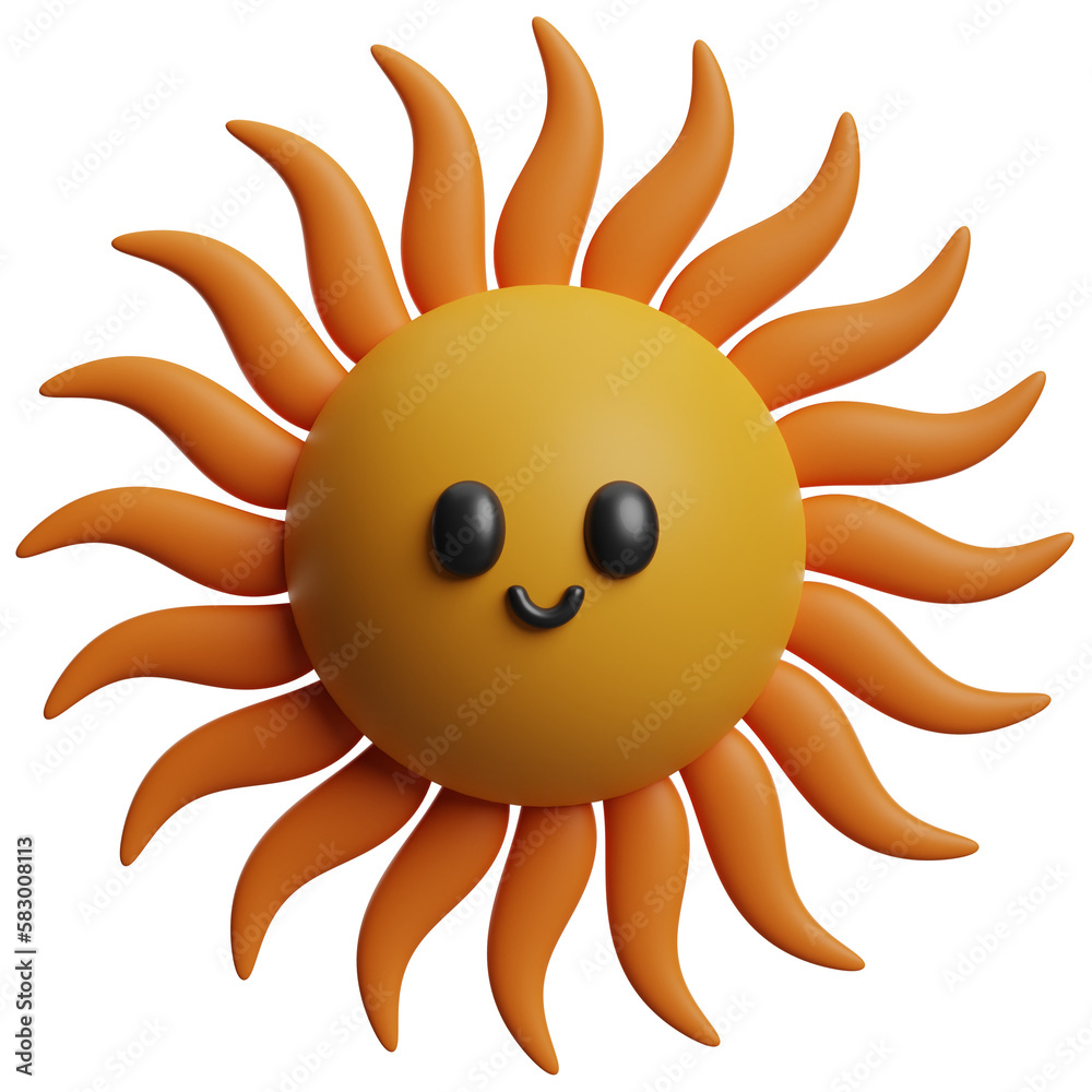 sun cute 3d illustration