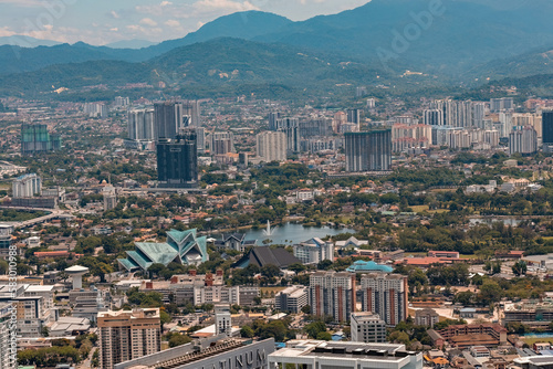 Photography Aerial view of Kuala Lumpur city from the Menara tower in Kuala Lumpur Malaysia