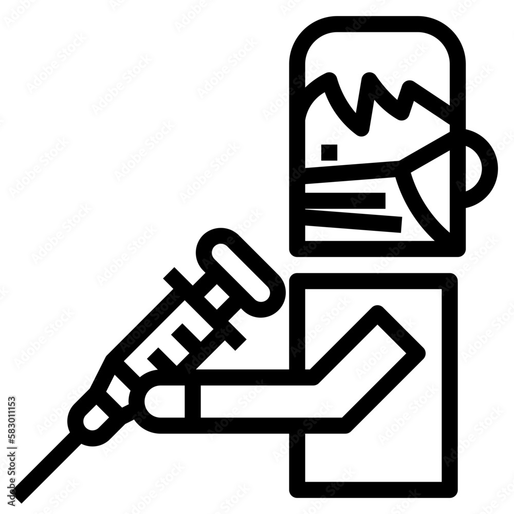 injection line icon style injection line icon style