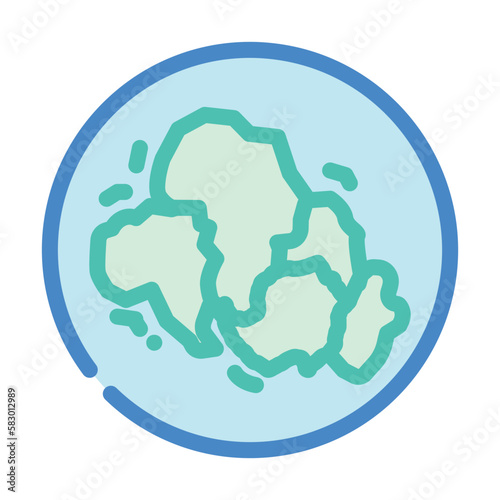 gondwana earth continent map color icon vector illustration photo