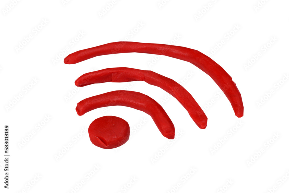 wifi sign made of plasticine isolated on white wifi sign made of plasticine isolated on white