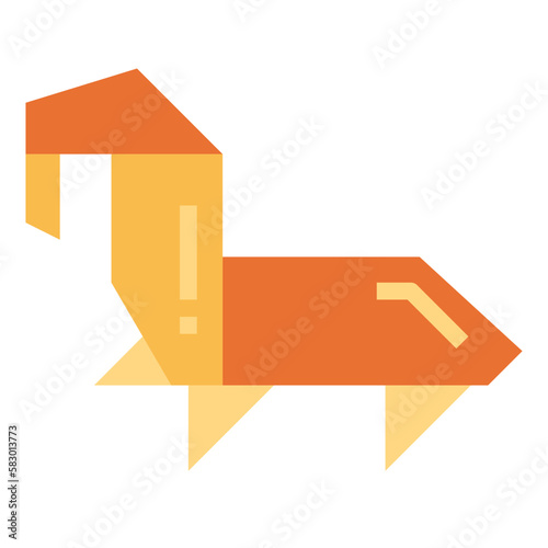Walrus flat icon style