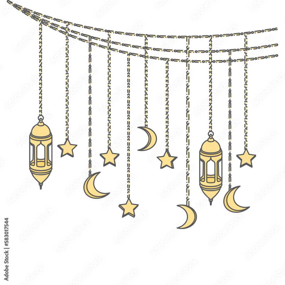Ramadan Lantern Light Chain Decoration Curtain Lamp Ramadan Lantern Light Chain Decoration Curtain Lamp