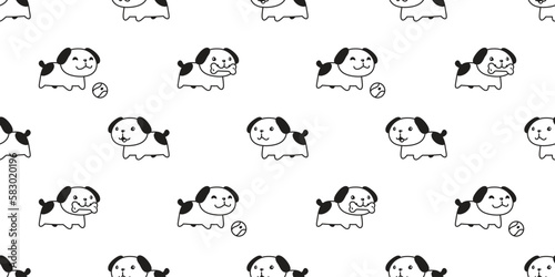 dog seamless pattern french bulldog walking running pet puppy bone ball toy paw footprint vector cartoon gift wrapping paper tile background repeat wallpaper doodle scarf isolated illustration design