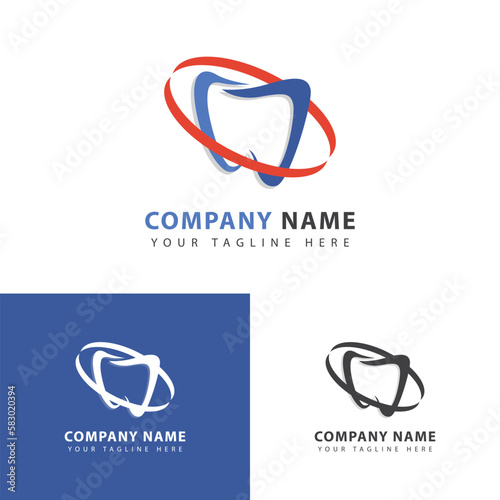 Dental logo design. Keep teeth clean, dental clinic vector sign