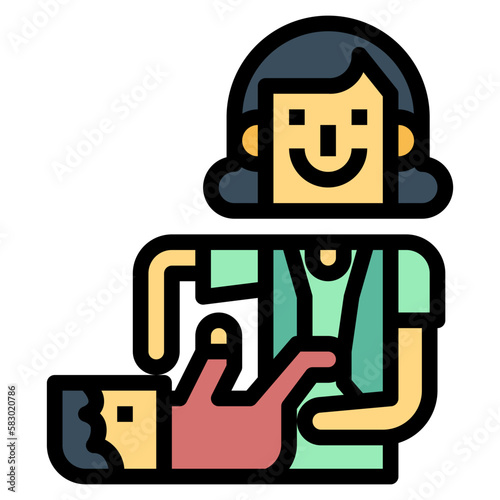 mommy filled outline icon style