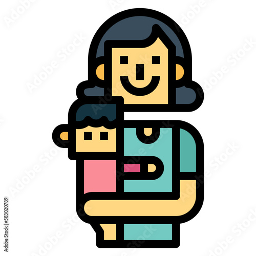 mommy filled outline icon style