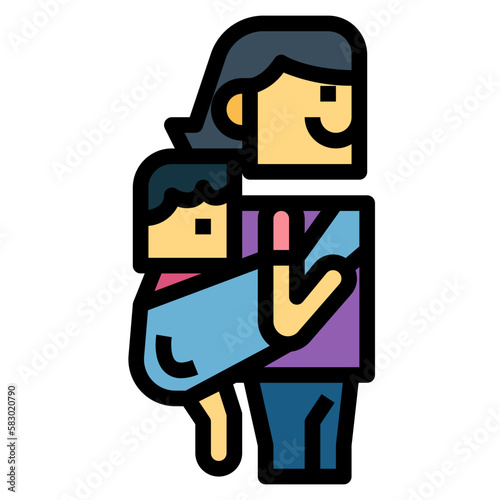 mommy filled outline icon style