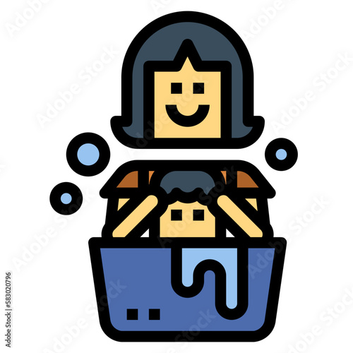 mommy filled outline icon style