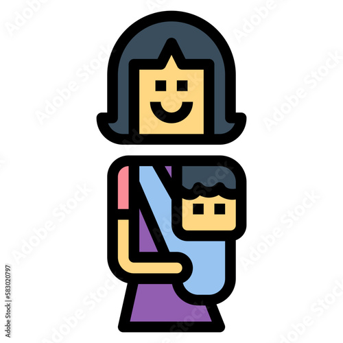 mommy filled outline icon style