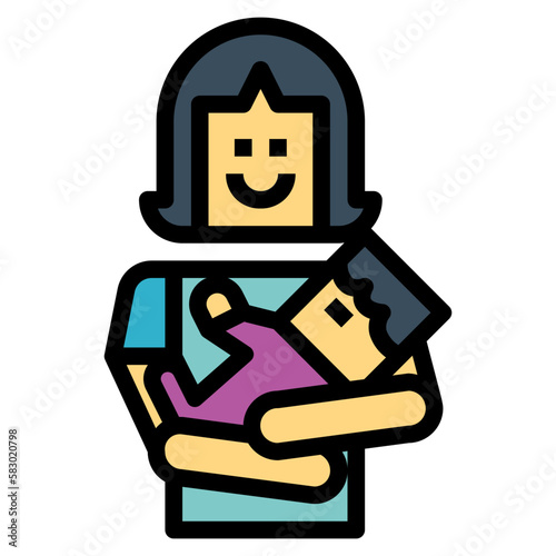 mommy filled outline icon style