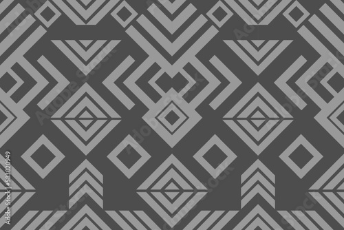 Ethnic fabric pattern Designed from geometric shapes Ethnic Asian style fabric pattern Used for home decoration, carpet work, 