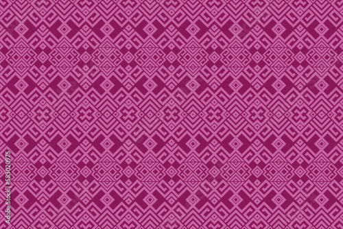 Ethnic fabric pattern Designed from geometric shapes Ethnic Asian style fabric pattern Used for home decoration, carpet work, 