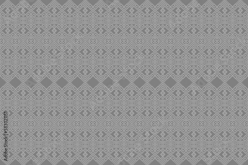 Ethnic fabric pattern Designed from geometric shapes Ethnic Asian style fabric pattern Used for home decoration, carpet work, 
