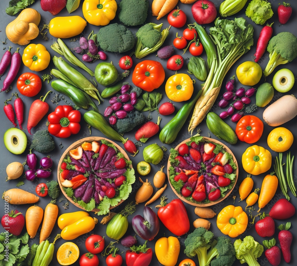 food vegetables fruits fresh tomato photography generative ai