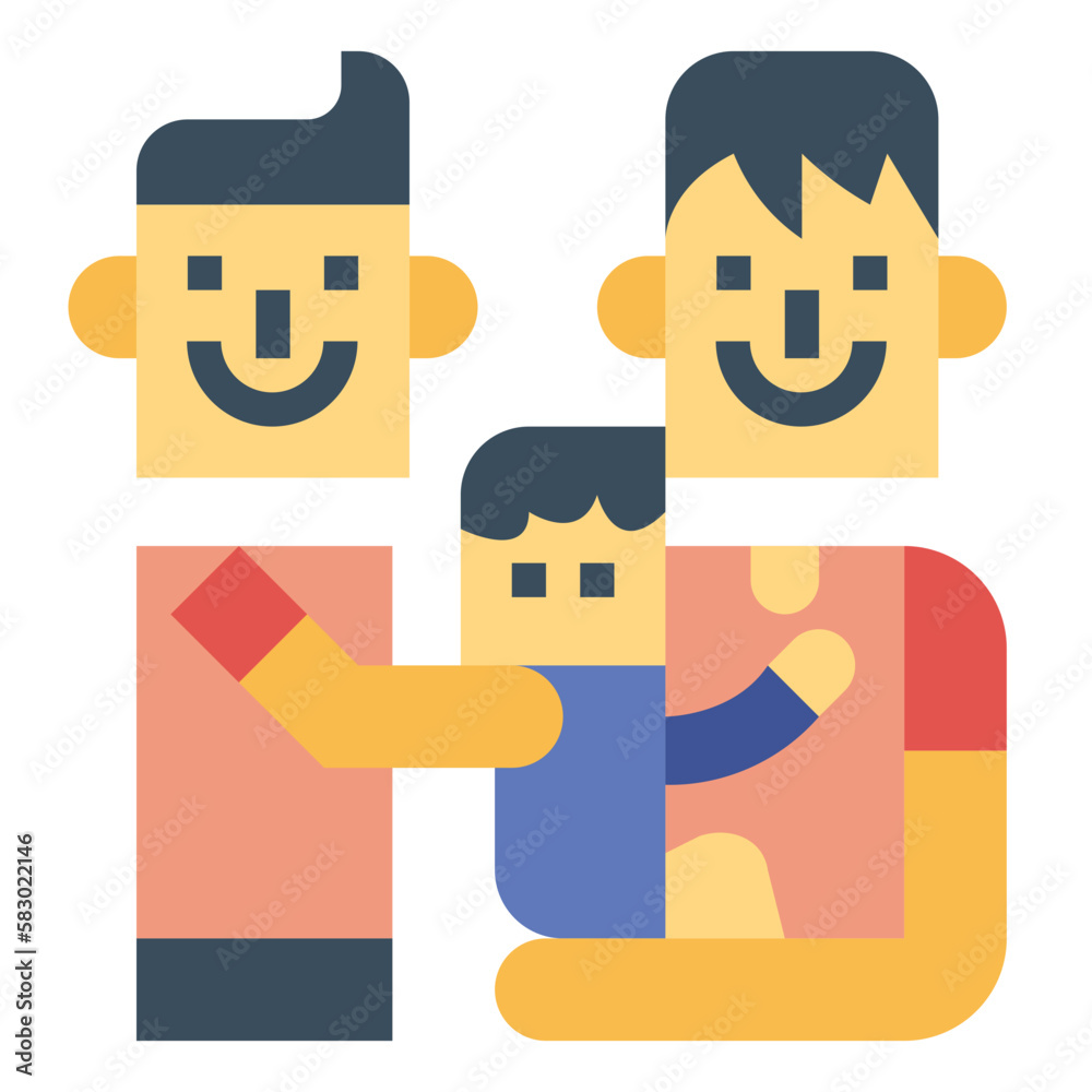 family flat icon style family flat icon style