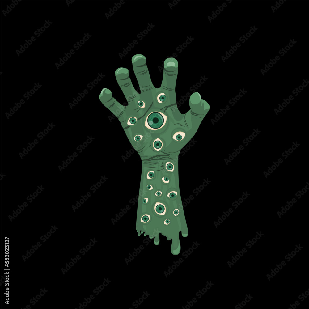 Zombie Hand, Skull and Zombie Typography Quote Design for T-Shirt, Mug, Poster or Other Merchandise. Zombie Hand, Skull and Zombie Typography Quote Design for T-Shirt, Mug, Poster or Other Merchandise.