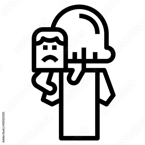 mommy line icon style