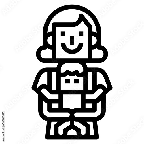 mommy line icon style