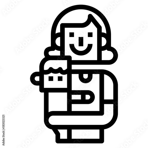 mommy line icon style