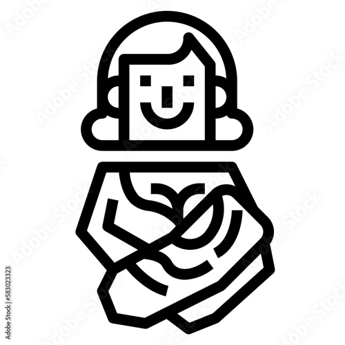 mommy line icon style