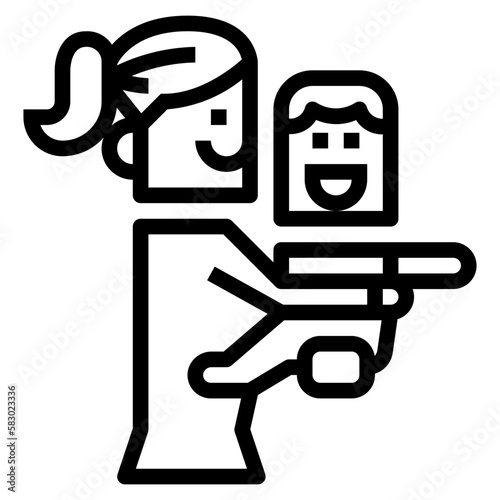 mommy line icon style