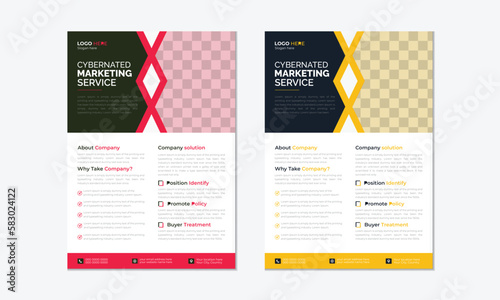 Creative and Clean Vector Corporate  
Business Flyer Template Design