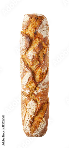baked bread on transparent background. png file