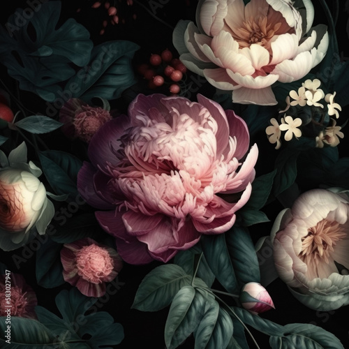 These 16 Dark Floral Aesthetic Textures showcase beautiful and abstract illustrations of flowers in a vintage style. Sized at 5000x5000 pixels  these textures add depth and character to any design.