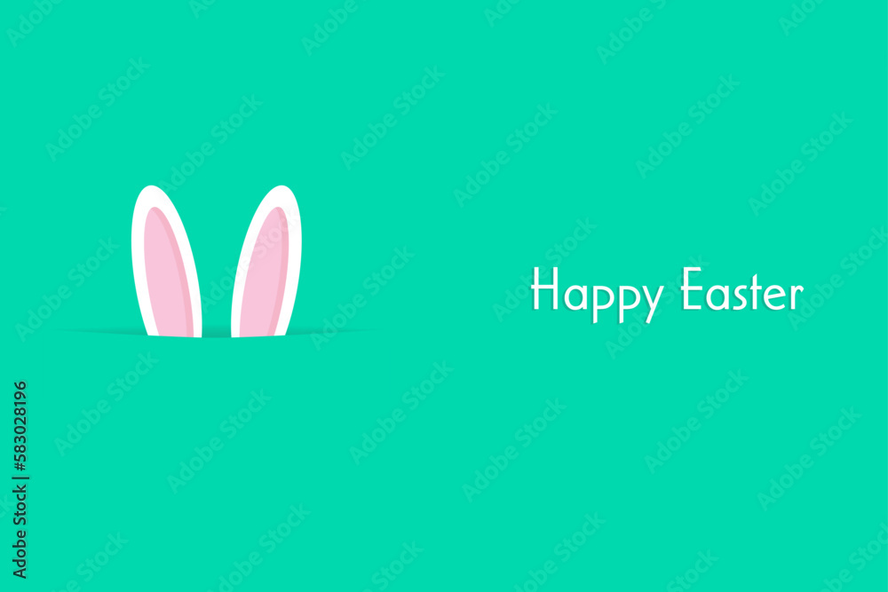 Happy Easter greeting card with egg , rabbit. Easter Bunny. beautiful Easter background, great for Easter Cards, banner, textiles, wallpapers - vector design.