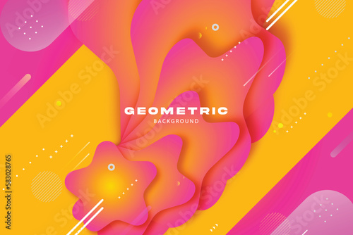 Gradient blob abstract shapes background. Colorful abstract background