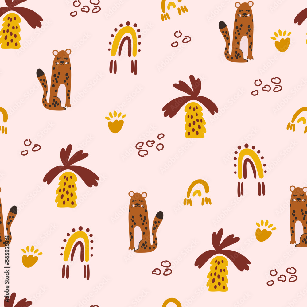 Leopard print in shades of brown