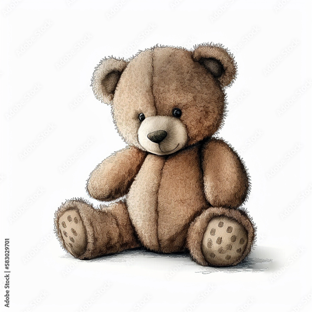 teddy bear isolated on white