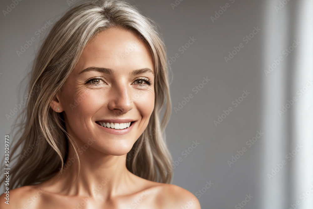 A beautiful elderly woman portrait, studio shoot. Generative AI. A beautiful elderly woman portrait, studio shoot. Generative AI.