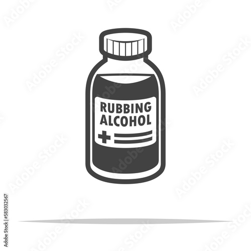 Rubbing alcohol icon transparent vector isolated photo