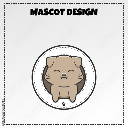 Vector petshop logo mascot illustration vector design