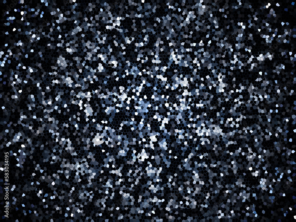 Futuristic texture made of particles (blue white grey) on black background Futuristic texture made of particles (blue white grey) on black background