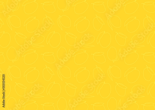 Mango pattern wallpaper. Mango symbol vector. Thailand fruit.