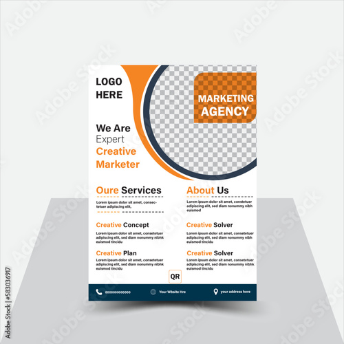 Flyer templatelayout design. business flyer, brochure, 
magazine or flier mockupin bright colors. perfect for 
creative professionalbusiness.vector template
Business Leaflet Brochure Flyer Template De
