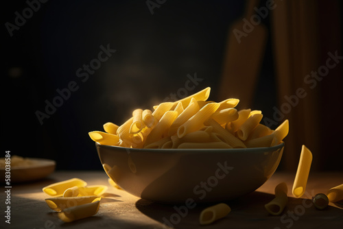 Delicious pasta  food photography. Generative AI.
