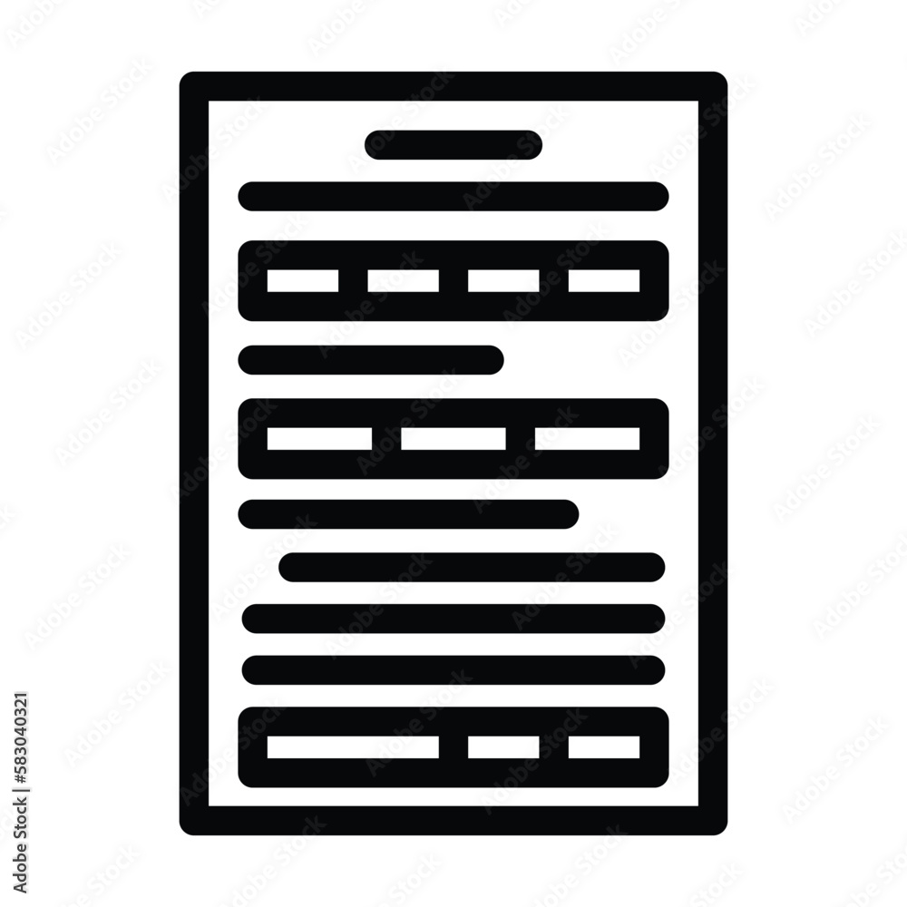 form paper document line icon vector illustration form paper document line icon vector illustration