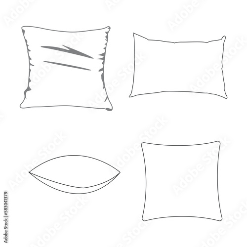 Pillow icon vector