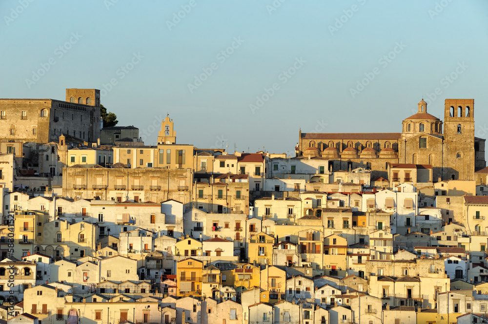 View of the town of Ferrandina, district of Matera, Basilicata, Italy, Europe