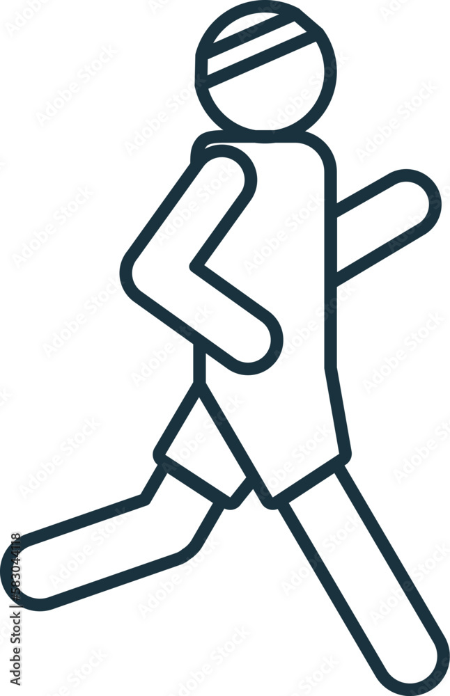 Jogging line icon. Monochrome simple Jogging outline icon for templates, web design and infographics Jogging line icon. Monochrome simple Jogging outline icon for templates, web design and infographics