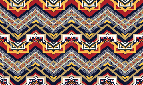 Wallpaper Mural Geometric ethnic pattern for background,fabric,wrapping,clothing,wallpaper,Batik,carpet,embroidery style. Torontodigital.ca
