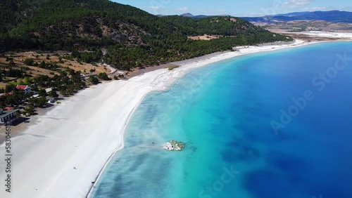 Wallpaper Mural Salda lake - white sand and blue water Torontodigital.ca