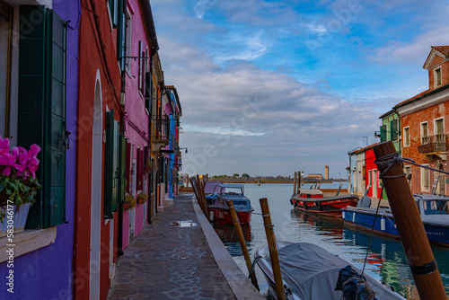 Burano Italy Spring Colorful Houses Sea Boat Sun Venice © Alexander