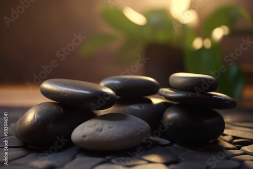 spa bali massage stones salon close generative ai