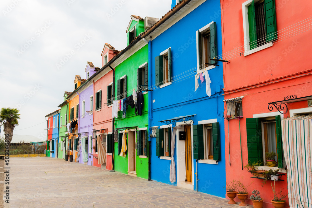 Burano Italy Spring Colorful Houses Sea Boat Sun Venice