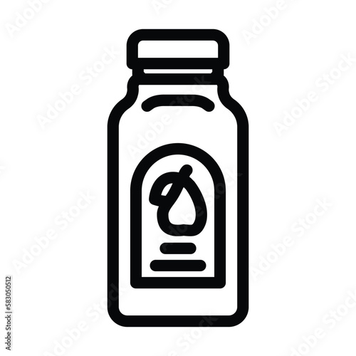 empty juice plastic bottle line icon vector illustration